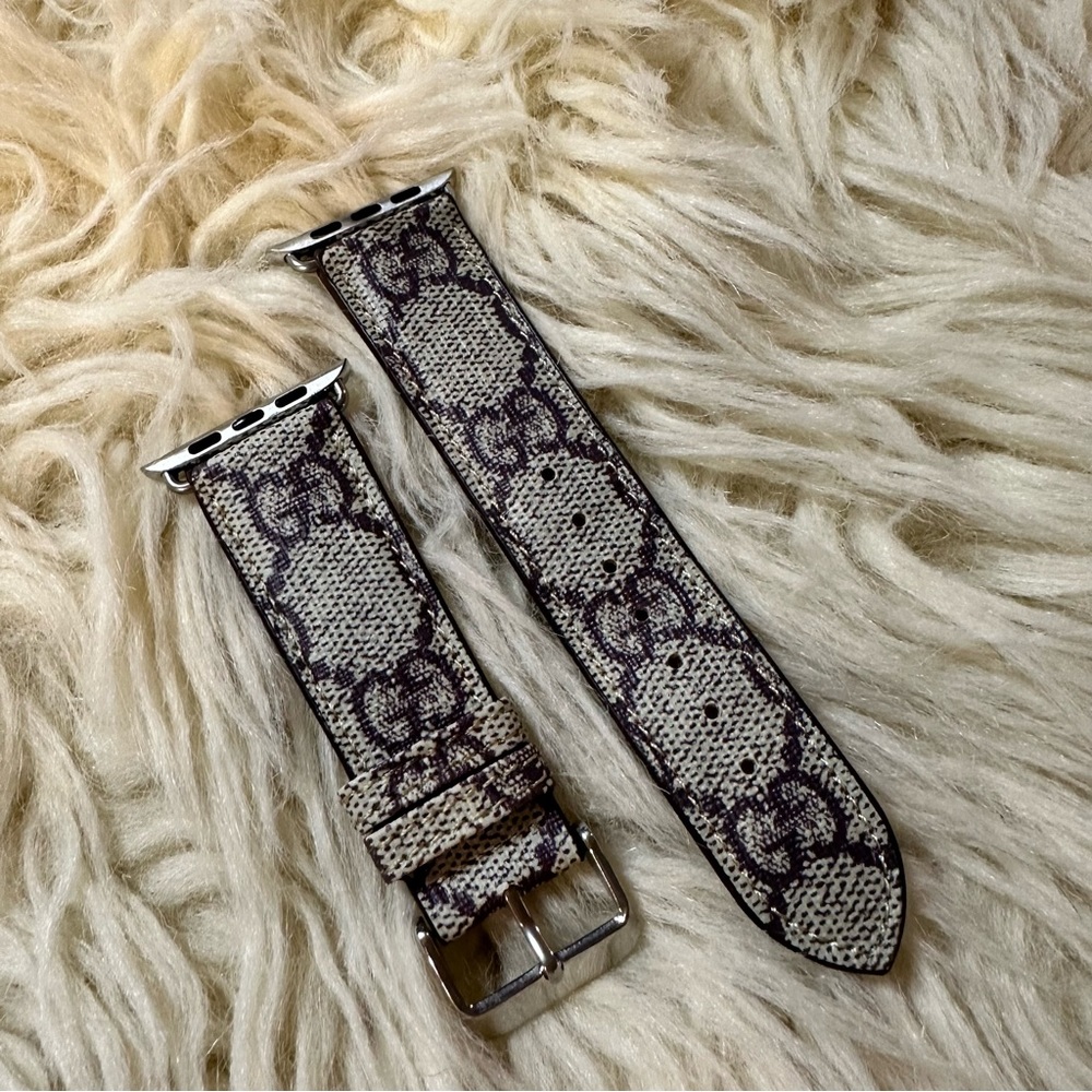 Genuine Leather GG GUCCI-look-alike Apple Watch Band
